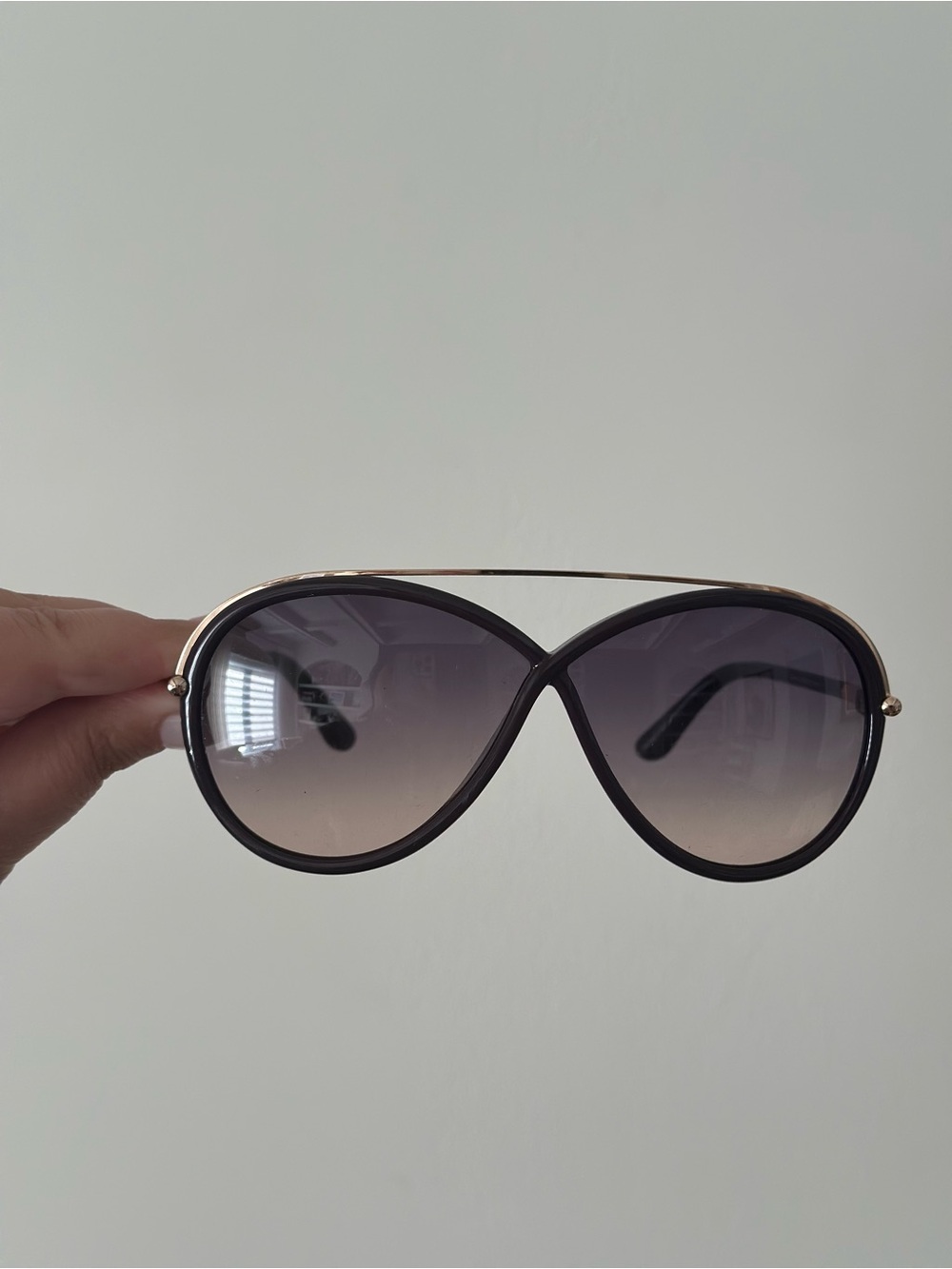Tom Ford Tamara TF454 Oversized Gradient Lens Sunglasses - Purple